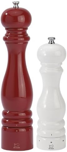 PM 30 cm Paris u select Salt and Pepper Mill Set Red and SM 22 cm White
