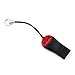Produktbild Elviray Black & Red 34mm x 18mm x 12mm Multi Use USB 2.0 Mini T-Blitz TF-M2 M 2 Speicherkartenleser Unterstützungs 2GB 4GB 8GB 16GB KR-22