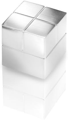 SIGEL GL196 Neodymium Magnet, 2 x 2 x 2 cm, C20"Super-Strong" (N48), for Glass Magnetic Boards, Silver, 1 pc.