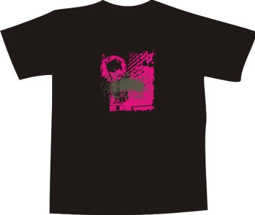 T-Shirt E420 with multicolored frontprint colored shirt XXL - artistic dead city