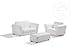 WHITE PU LEATHER LAZYBONES KIDS TWIN SOFA Chair/Seat/Armchair/Sofa for Children/Childs