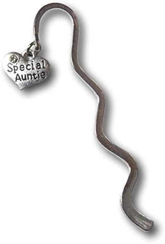 FizzyButton Gifts Special Auntie heart charm mini bookmark in gift bag