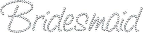 Diamante Diamante Diamonte Diamante Diamonte Hotfix Wedding Transfer Rhinestone iron on Motif "Bridesmai...