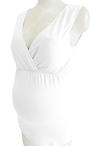 Sweet Mommy Bamboo Maternity and Nursing Tank Top ST0265 WH3L