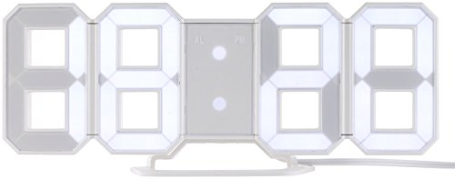 Lunartec Große Digital-LED-Tisch- & Wanduhr, 7 Segmente, dimmbar, Wecker, 21 cm - 3