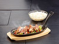 Tornwald-Schmiede Profi Servierpfanne aus Gusseisen mit Untersetzer, 28x15x1,6 cm, 817 g - 7