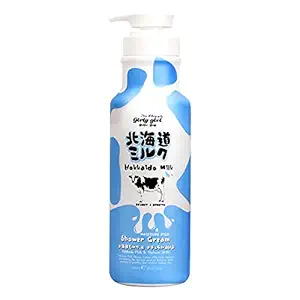 Scentio Girly Girl Hokkaido (Japanese Cream) Milk Moisture Rich Shower Cream (Made In THAILAND). Can use as Bubble Foam Bath as well. Perfect For Winter Shower Cream 700 ML. Made In Nature Product.