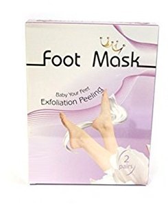Fussmaske zur Hornhautentfernung, Fußpeeling, Peeling- Maske, 2 Paar