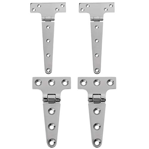 Shiwaki 4pcs Charnière en Acier INOX 316 Fixations pour Portes de Maisons,Marine,Bateaux,Yatch