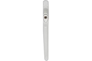ERA Maxim Inline Offset Locking Window Handle White| PVC Windows Handle Replacement | White Handle & Button with Keys