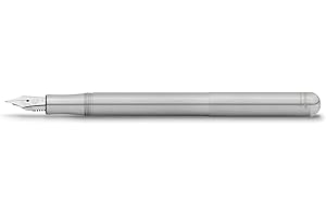 Kaweco LILIPUT pióro wieczne ze stali nierdzewnej, ekskluzywne pióro wieczne ze stali nierdzewnej do wkładów atramentowych, łącznie z metalowym pudełkiem w stylu retro, 12,5 cm, szerokość stalówki: EF