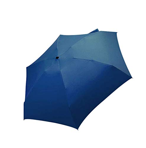Preisvergleich Produktbild jfhrfged Flat Lightweight Umbrella Parasol Faltbarer Sonnenschirm Mini Umbrella (Marine)