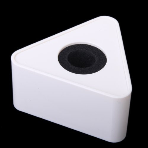 ABS Injection Molding Triangular Microphone Station Logo -Weiss