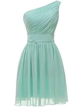 MicBridal® Ballkleider 2017 Damen Sonderangebot Kurz Chiffon Ein Schulter Partykleider Abendkleider Brautkleider