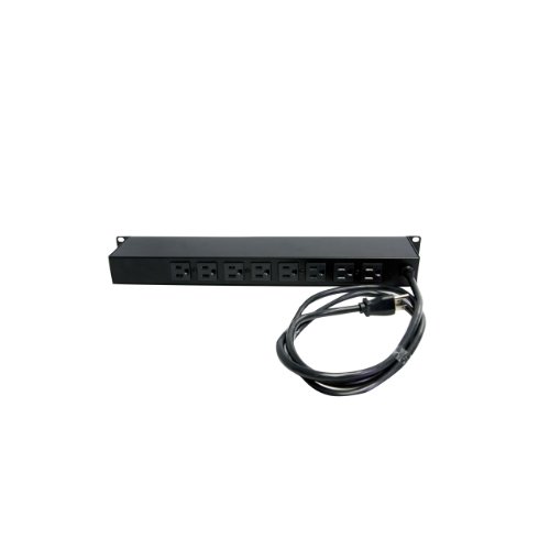 StarTech.com 19in 1U Rackmount 8 Outlet PDU Power Distribution Unit 125V 15A (12A UL) - power distribution units (PDUs) (5 - 45 °C, Black, -25 - 65 °C, 95.5 x 482.6 x 42.7 mm, 8 x NEMA 5-15)