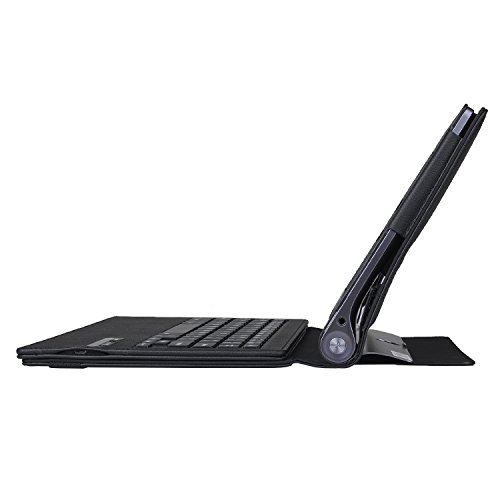 Lenovo YOGA Tablet 3-10 Pro Bluetooth Tastatur [QWERTZ Tastatur]- IVSO mit Standfunction , Abnehmbare Wireless Bluetooth Tastatur Schutzhülle NUR geeignet für Lenovo YOGA Tablet 3-10 Pro 25,6 cm (10,1 Zoll QHD IPS) mit integrierter Projektor/Beamer Tablet-PC, Schwarz - 7