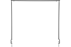 Esschert Design Asta decorativa da tavolo, con morsetti, in metallo, colore nero, estensibile, 117-211 cm