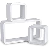 3er regalwürfel Einfache Montage, freischwebend (verdeckte Befestigung ohne sichtbare Winkel) - Das Regalset bietet die verschiedensten Gestaltungsmöglichkeiten, nach Ihren Meinung DIY zum Hängen. Die passenden Wandhalterungen werden mitgeliefert und sind bereits auf der Rückseite integriert. Mit Schrauben, Dübeln sowie einer Anleitung lässt das Wandregal sich nahtlos an die Wand anbringen