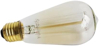 LES® YOBO Lighting 60W Nostalgic Incandescent Edison Bulb, Warm White, Squirrel Cage-style Thread Filament