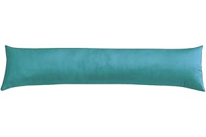 EXCLUSIVELY DESIGNED BY BRIT COTTON Brit Cotton Door Draft Excluder Hollow Fiber Filled-Draft Excluder for Doors Window-Draught Excluder Cushion with Plain Cover Guard-Door Stopper-Wind Air Blocker Energy Saver (Teal, Pack of 1)