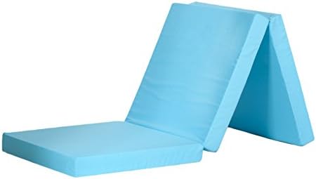 Badenia Bed-comfort Guest Mattress, 3–Way Folding Mattress blue