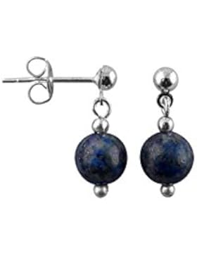 Sunsara Traumsteinshop Edelstein Ohrstecker mit Hänger - Lapislazuli, 5-6 mm Kugelperle 8519