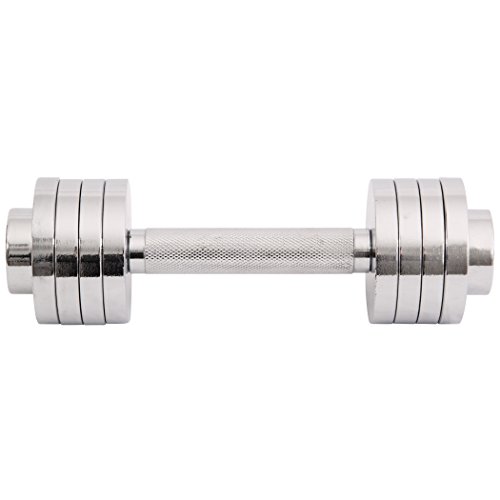 Chrom Kurzhantel verstellbar Paar 2x 5 kg / 2x 10 kg Hantel Set - 3