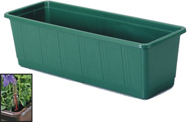 Preisvergleich Produktbild Bewässerungs-Blumenkasten Aqua-Green, dunkelgrün, 3,6 L