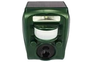 GLB GREEN LEVEL BERLIN Répulsif à ultrasons pour Oiseaux | Capteur de Mouvement | Flash | Pigeons | mouettes | étourneaux | Corbeaux | pies | Hirondelles | moineaux | grives | grives | guêpiers | rabilargos