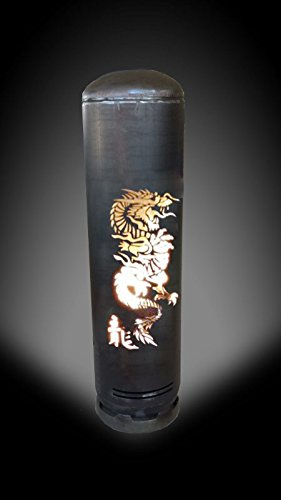 Feuerstelle Gasflasche als Feuertonne Terassenstrahler Feuerschale mit Motiv Drache