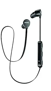 (Renewed) PHILIPS SHB1805BK/10 Wireless Bluetooth In Ear Headphone with Mic (Black)