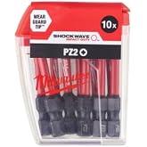 MILWAUKEE T4932430866 Bits U&ccedil; Pz2 50Mm 10Lu Pkt Shockwave