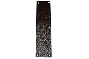 OriginalForgery Rustic Style Door Finger Plate in Black Cast Iron