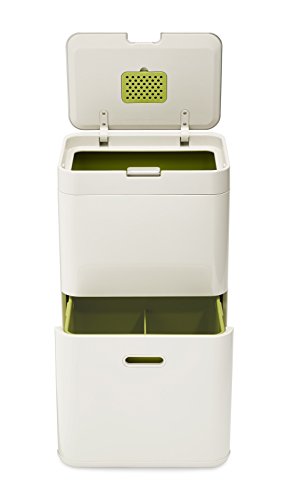 Joseph Joseph 30019 Totem Abfall-und Recycling-Systemeinheit, 48 L, Metall, 40 x 30 x 66 cm, steinfarben - 3