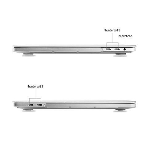 MacBook Pro 13 Hülle 2016, Infiland Ultra Slim Hochwertige Matt Gummierte Hartschale Tasche Schutzhülle Snap Case für NEUESTE 13-zoll MacBook Pro 13″ (2016 Freisetzung) A1706 / A1708(Transparent) - 5