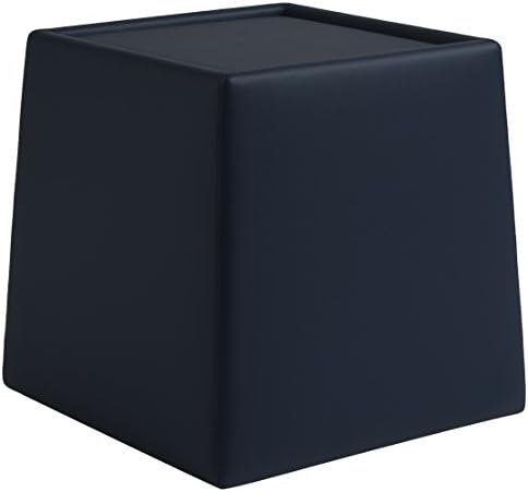 bolzan Beds Cleto Beanbag with Hidden Drawer, Faux Leather, Dark, 49 x 49 x 46 cm