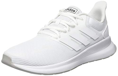 adidas Unisex Kids’ Runfalcon K Running Shoes, Weiß Footwear White/Grey 0, 5.5 UK