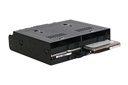Wechselrahmen für 4x 2,5 Zoll (6,4cm) SATA SSD/HDD in 1x 5,25 Zoll (13,3cm) – Trägerlos – Icy Dock flexiDOCK MB524SP-B - 8