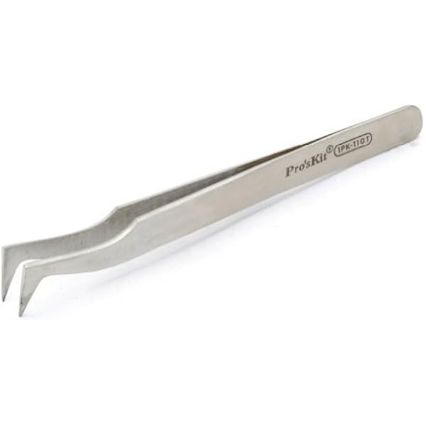 G.S 12-Inch Stainless Steel Industrial Tweezers / Forceps – For Jewelry, Lab, & Nail Work