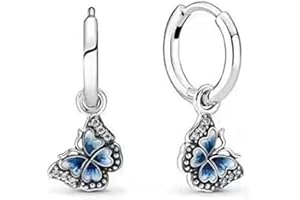 GHMIOU Orecchini pendenti in argento 925 per le ragazze, S925 Sterling Silver Orecchini doppio cerchio con Zirconia, orecchini gioielli per regali di nozze per le donne