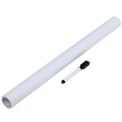 TRIXES Pizarra Blanca de Vinilo Autoadhesiva Multiuso de Larga Duración - Rollo Pizarra Blanca