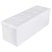 Songmics 110 x 38 x 38 cm grand Pouf Coffre de Rangement Pliable chargement max. de 300 kg blanc LSF702