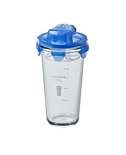 Glasslock (2x PC-318-ML, 2x 450ml) Blau, Frischhaltedose aus Glas – Shaker Typ - 2