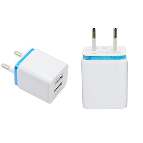 Ularma 2-Port USB Ladegerät 5V 2.1A /1 A USB Ladestecker Power Charger Adapter für Smartphone/Tablet (blau) - 4