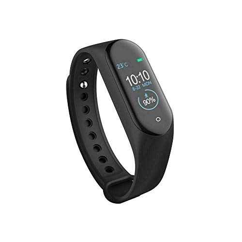 MINGRONG M4 Waterproof Health Tracker, Fitness Tracker Color Screen Sport Smart Watch, Activity Tracker con frecuencia cardíaca Presión Arterial Calorías Podómetro Sleep Monitor para iOS y Android