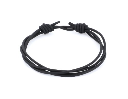 AURORIS Lederarmband mit verstellbarem Knotenverschluss Farbe: matt-schwarz - 2