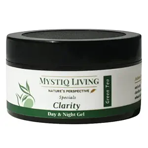 Mystiq Living Specials - Green Tea Clarity - Acne Gel Cream | Anti Acne, Pimple & Scar Removal moisturizer, Skin Clarifying Day & Night Gel | Green Tea, Chamomile & Tea Tree | Oily & Acne Prone Skin , 50GM