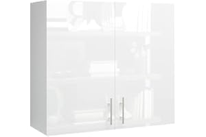 JD Greta 800mm Kitchen Wall Cabinet with Door – Wall Unit – White Gloss – Modern Storage Cupboard