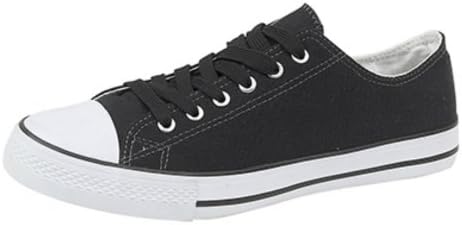 Unisex Surf`er Low Retro 70`s Baseball Sneeker Trainers Shoes In Navy and Black (7, Black)