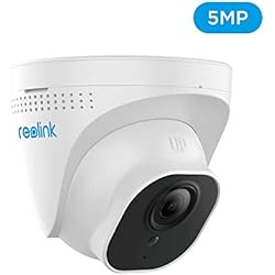 Reolink Caméra IP PoE 5MP Full HD Caméra Extérieure Dôme avec Fente pour Carte SD Audio IR Vision Nocturne FTP Surveillance IP Détection de Mouvement RLC-520-5MP 【Nouvel Aspect, sans Carte SD】